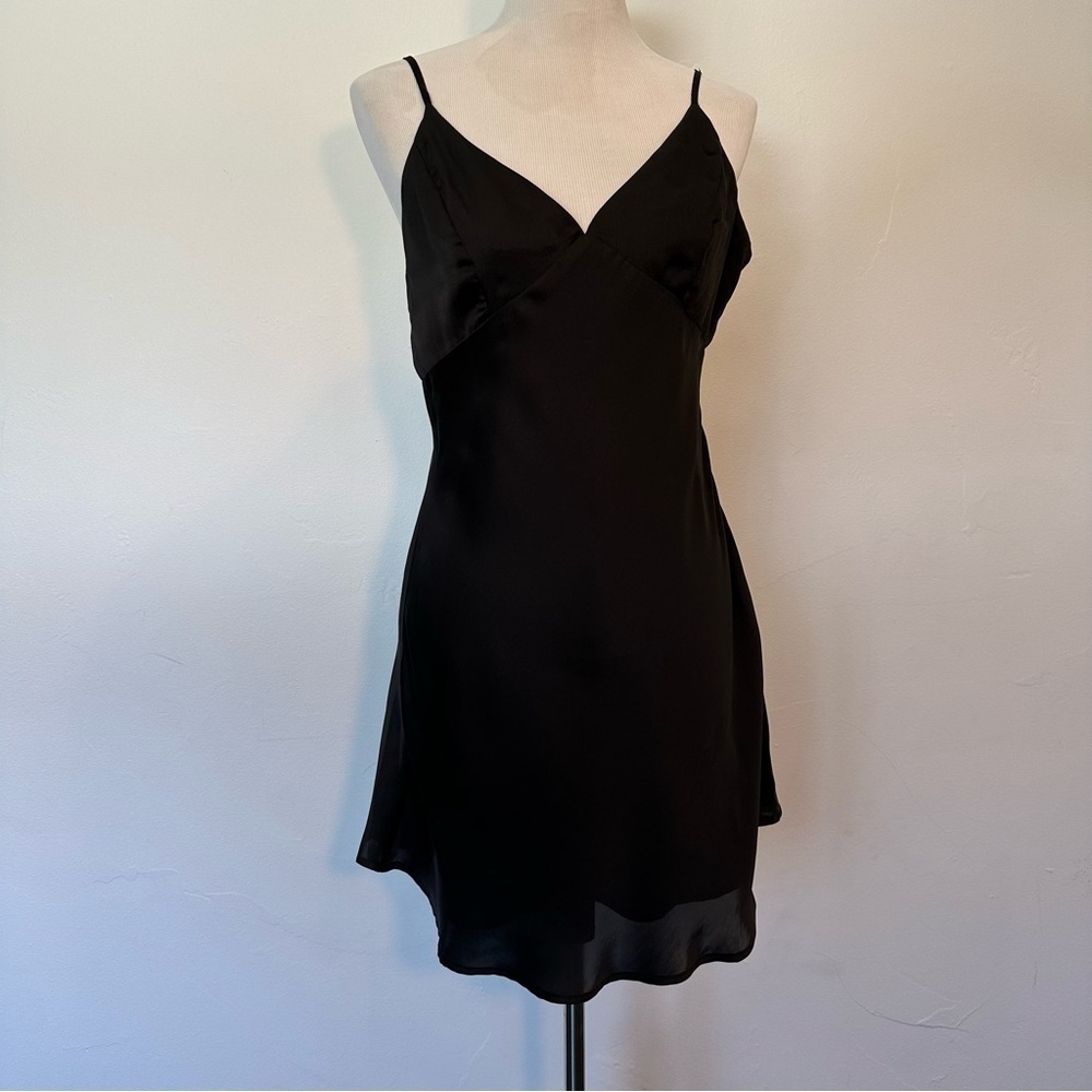 Forever 12 new with tags black satin mini dress - Picture 11 of 16